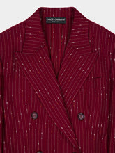 Dolce & Gabbana Red Pinstriped Double-Breasted Jacket