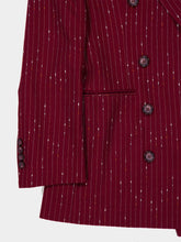 Dolce & Gabbana Red Pinstriped Double-Breasted Jacket