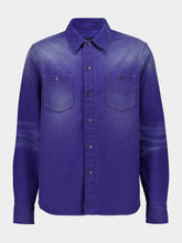 Prada Indigo Cotton Long-Sleeve Shirt