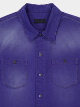 Prada Indigo Cotton Long-Sleeve Shirt