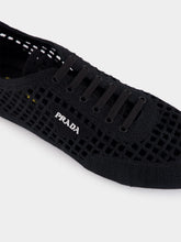 Prada Black Collapse Crochet Laced Sneakers