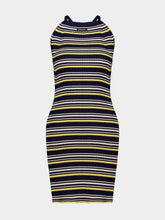 Miu Miu Blue Striped Cotton Dress