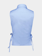 Miu Miu Light Blue Sleeveless Poplin Shirt