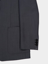 Versace Grey and Brown Wool-Mohair Blazer with Contrast Panels