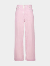 Marni Pink Gummy Logo Patch Straight-Leg Jeans