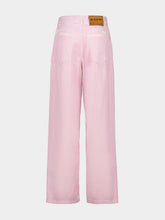 Marni Pink Gummy Logo Patch Straight-Leg Jeans