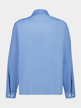Marni Sky Blue Organic Poplin Zip Shirt