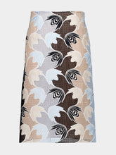 Marni Blue and Black Broderie Anglaise Floral Midi Skirt