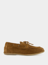 Officine Creative Cubano Love 001 Brown Suede Boat Shoes