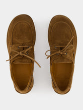 Officine Creative Cubano Love 001 Brown Suede Boat Shoes