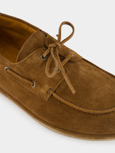 Officine Creative Cubano Love 001 Brown Suede Boat Shoes