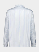 Tom Ford White and Light Blue Striped Silk Shirt