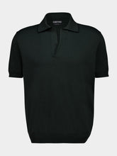 Tom Ford Forest Green Cotton-Silk Tipping Polo
