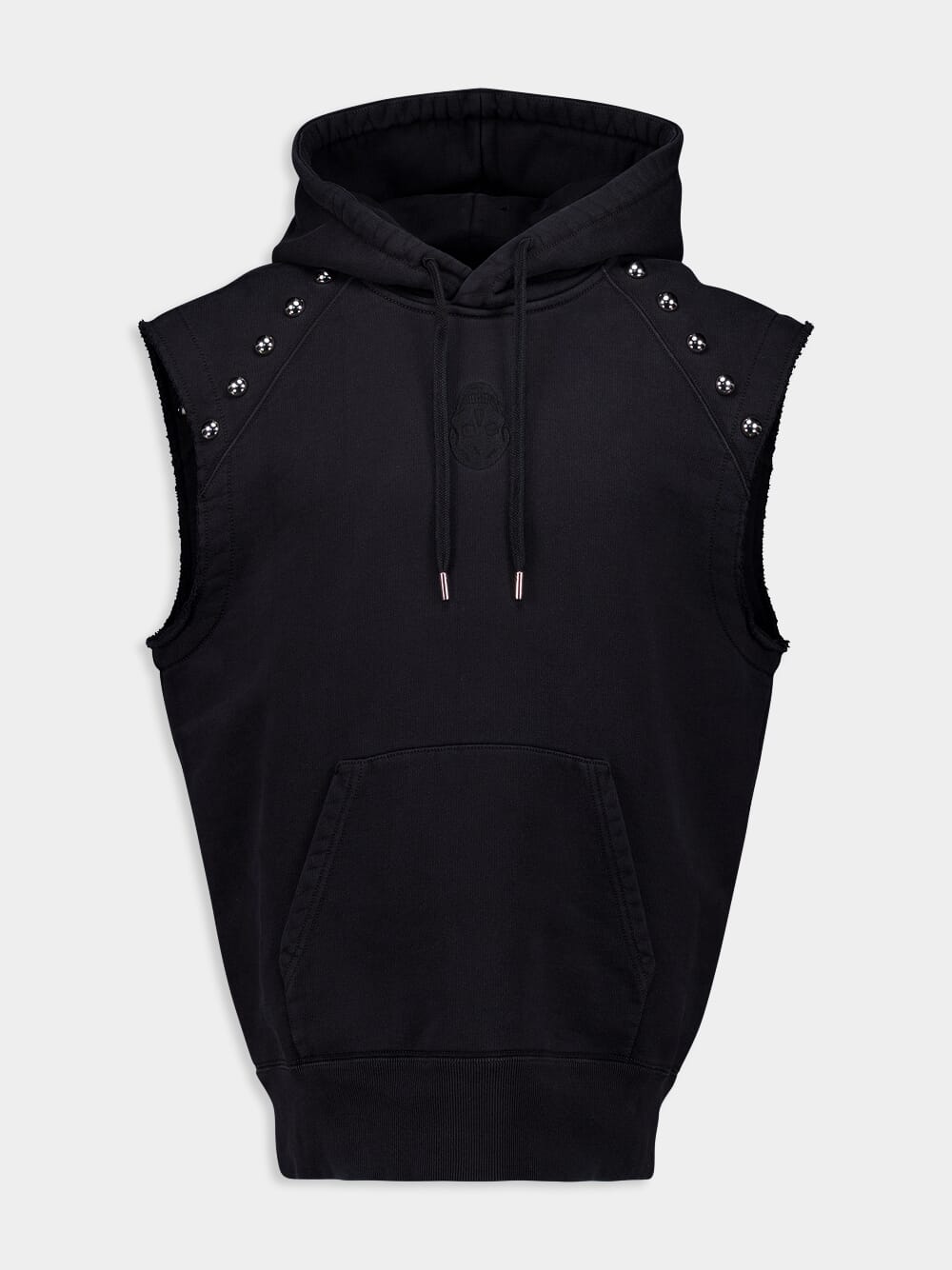 Sleeveless Embellished Hoodie