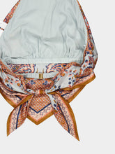 Zimmermann Blue Paisley Flora Aster Silk Scarf Top