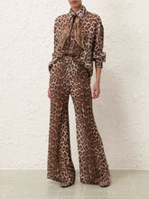 Zimmermann Illustration Leopard Print Flare Pant