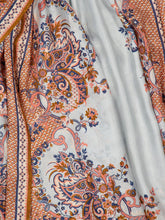 Zimmermann Blue Paisley Flora Aster Silk Midi Skirt