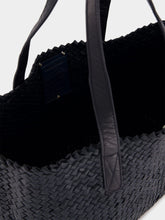 Dragon Diffusion Dark Blue Woven Leather Shoulder Bag