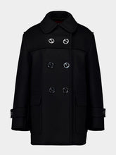 Gucci Black Batavia Wool Double-Breasted Coat