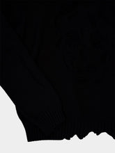 Alexander McQueen Black Distressed Skull Crew Neck Jumper