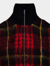 Alexander McQueen Tartan Zipped Knitted Cardigan