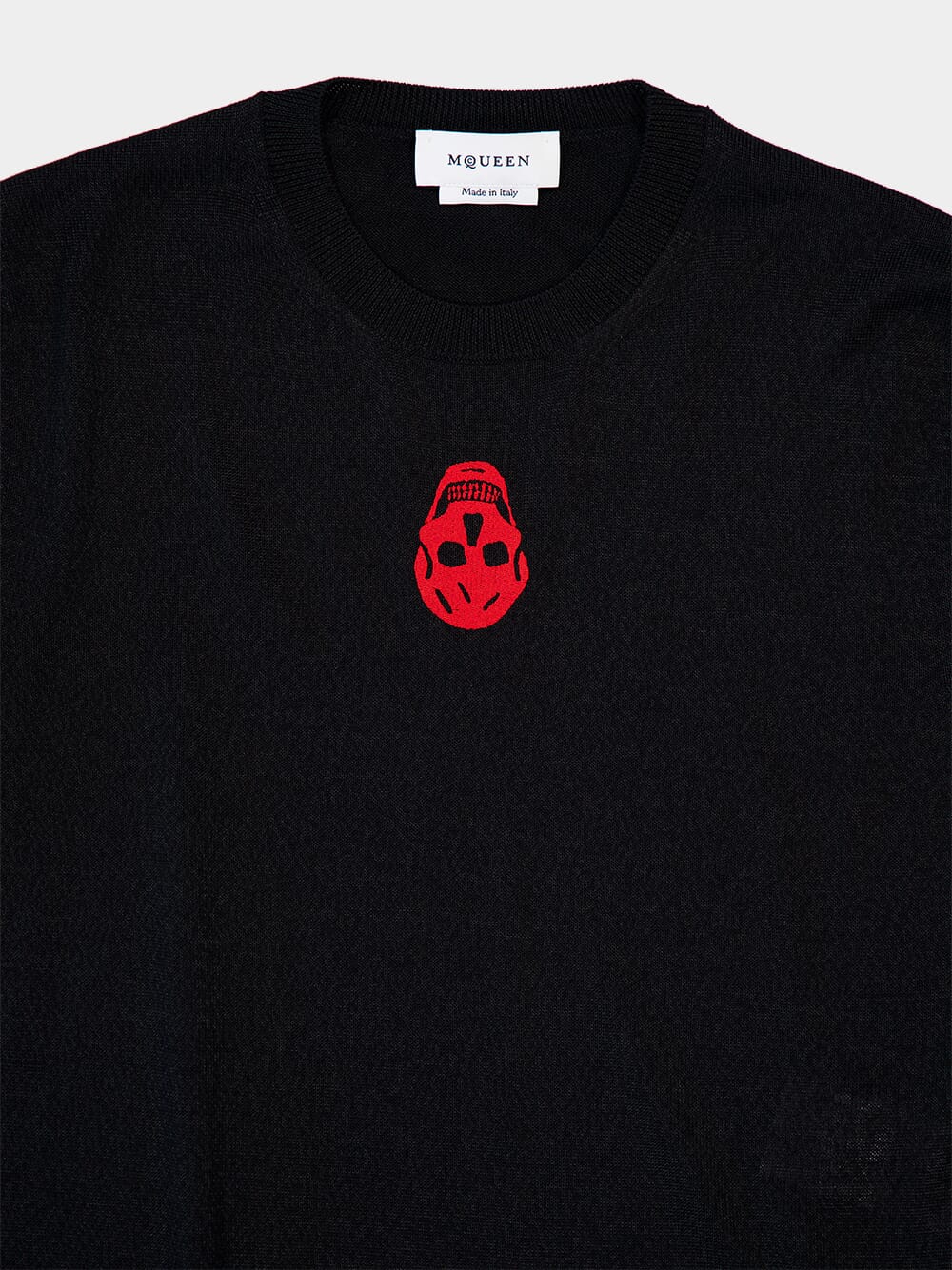 Inverted Skull Black Crew Neck Jumper