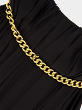 Balenciaga Black Pleated Skirt with Chain Detail