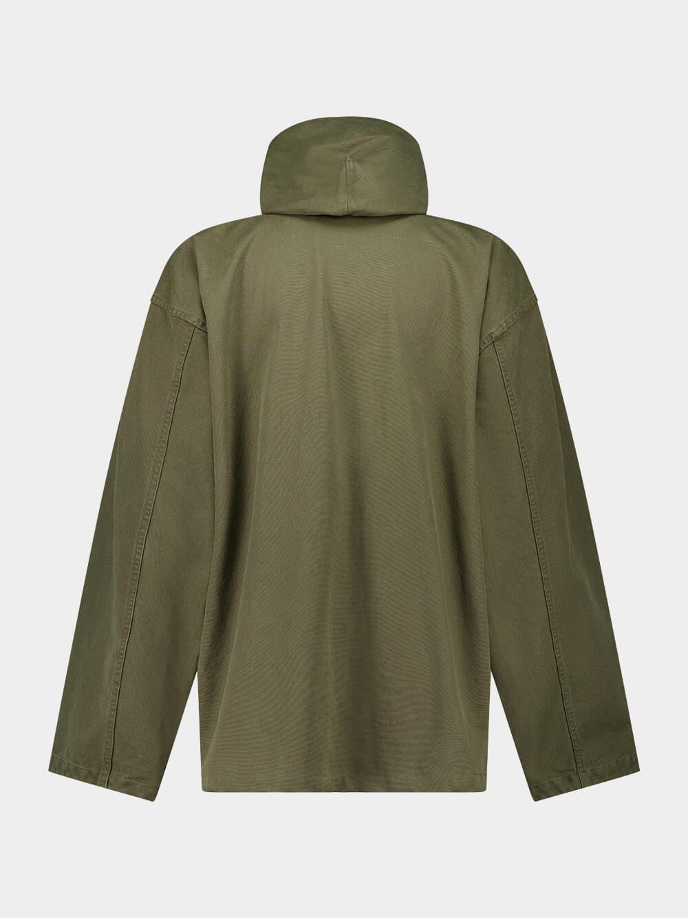 Olive Green Hooded Zip-Up Jacket