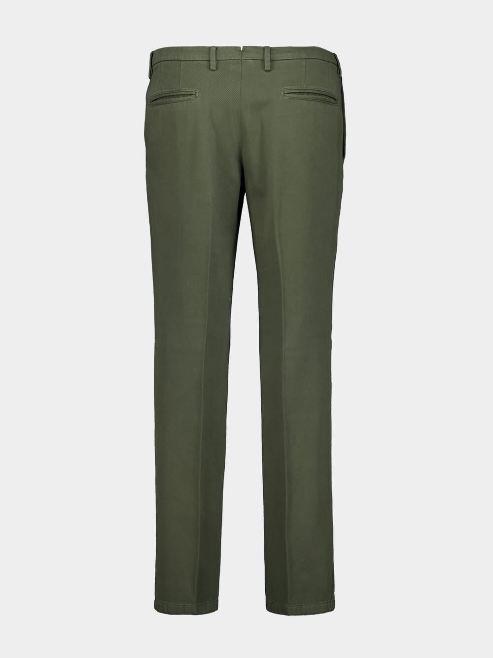 Olive Green Classic Fit Trousers