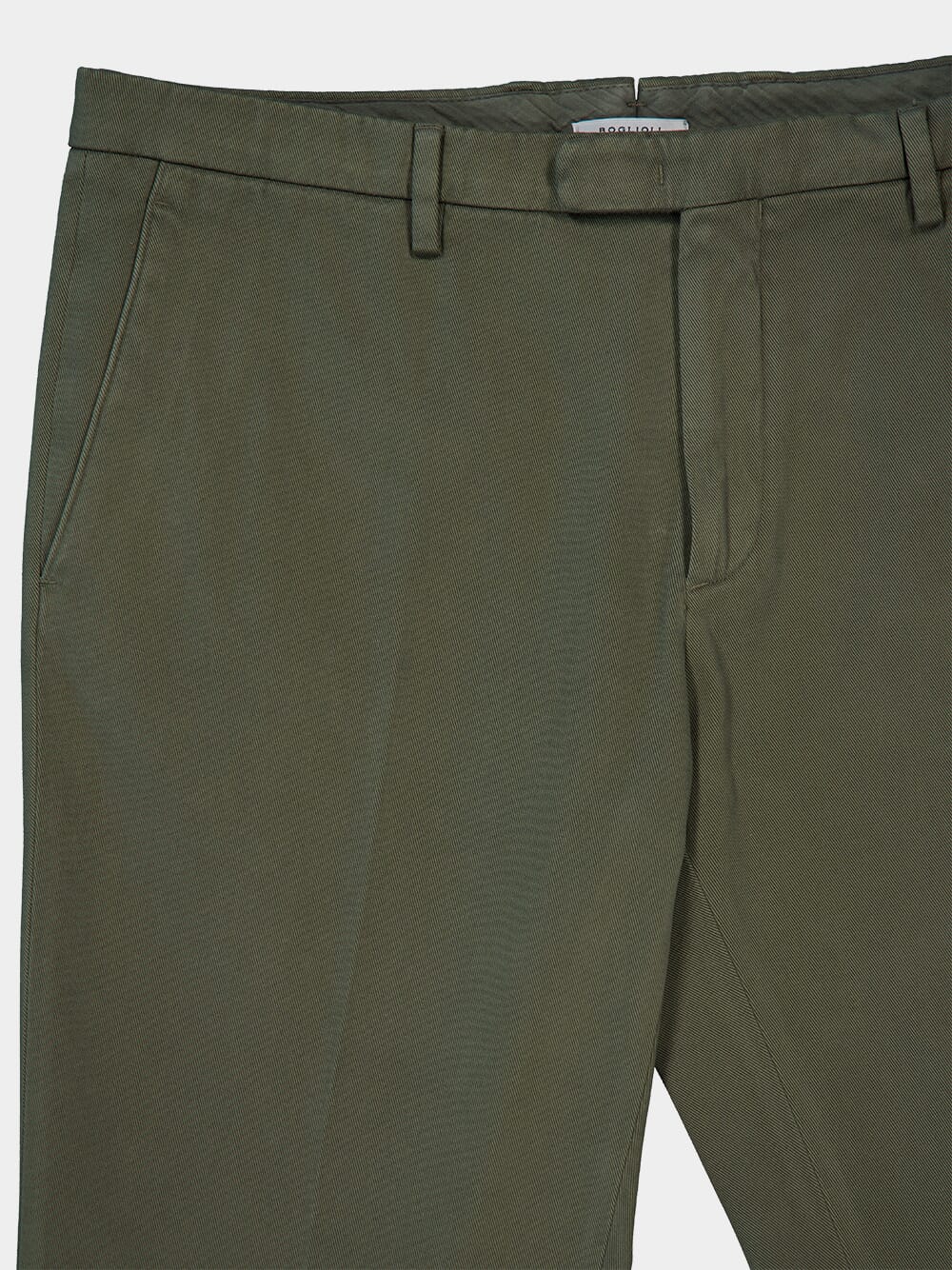 Olive Green Classic Fit Trousers