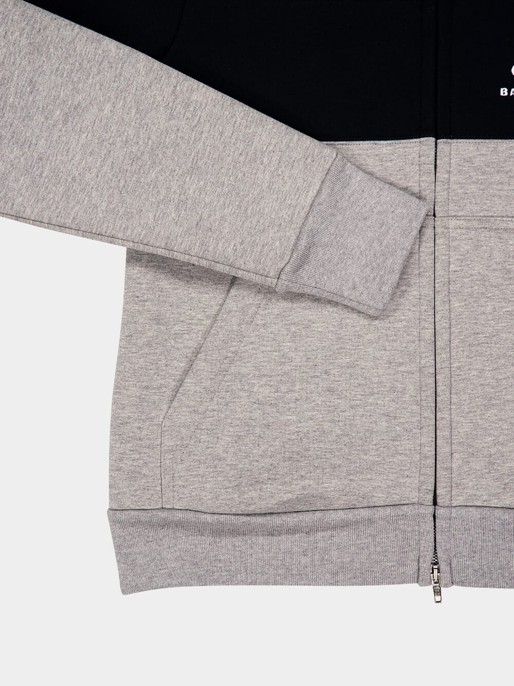 Grey Logo Embroidered Zipped Sweatshirt