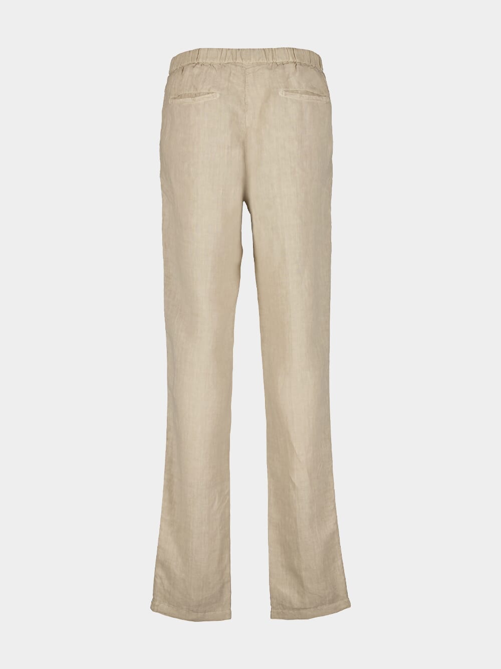 Beige Linen Tailored Pants