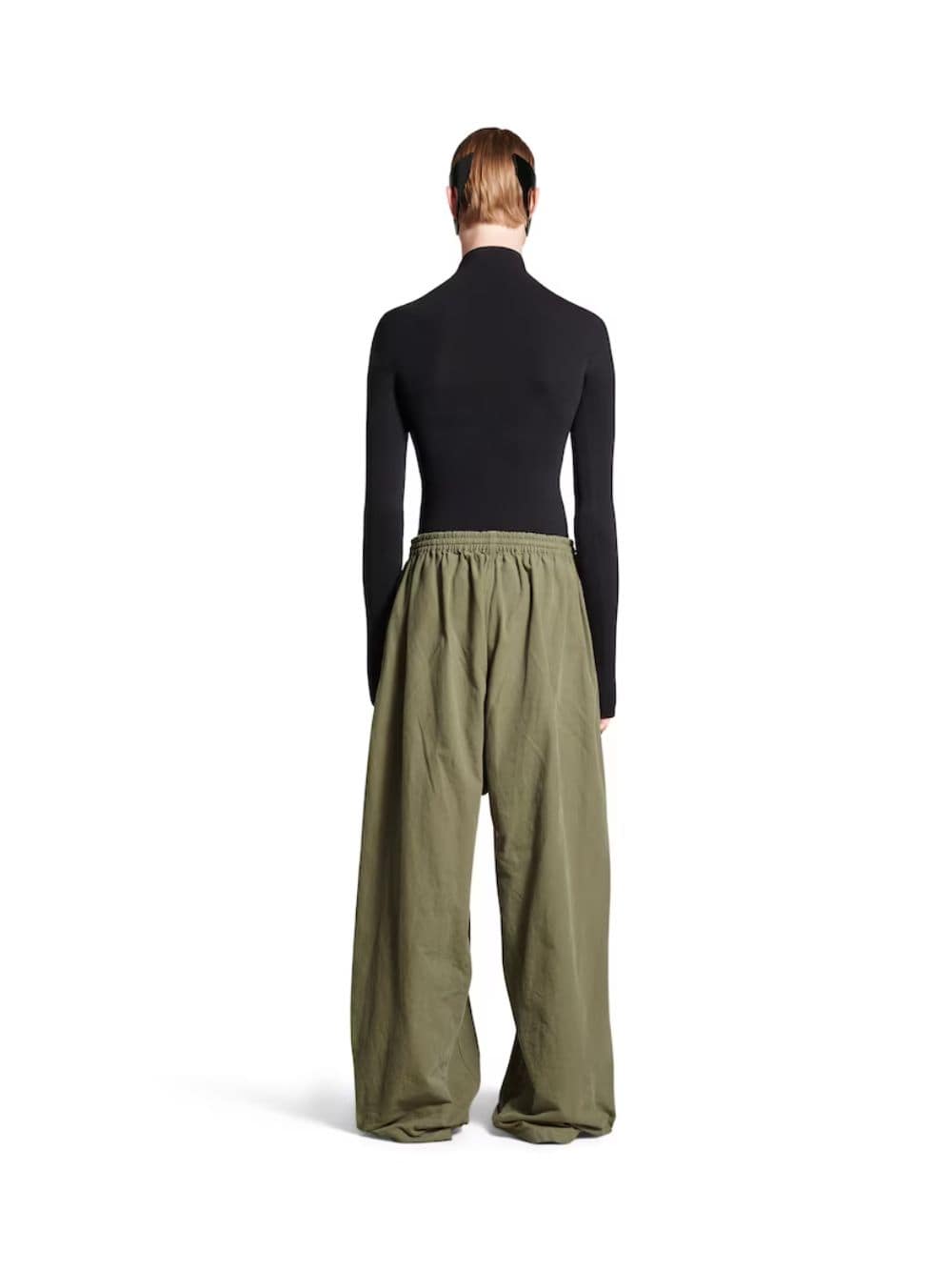 Olive Green Wide-Leg Pants