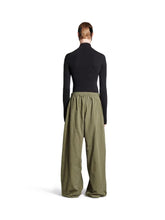 Balenciaga Olive Green Wide-Leg Pants