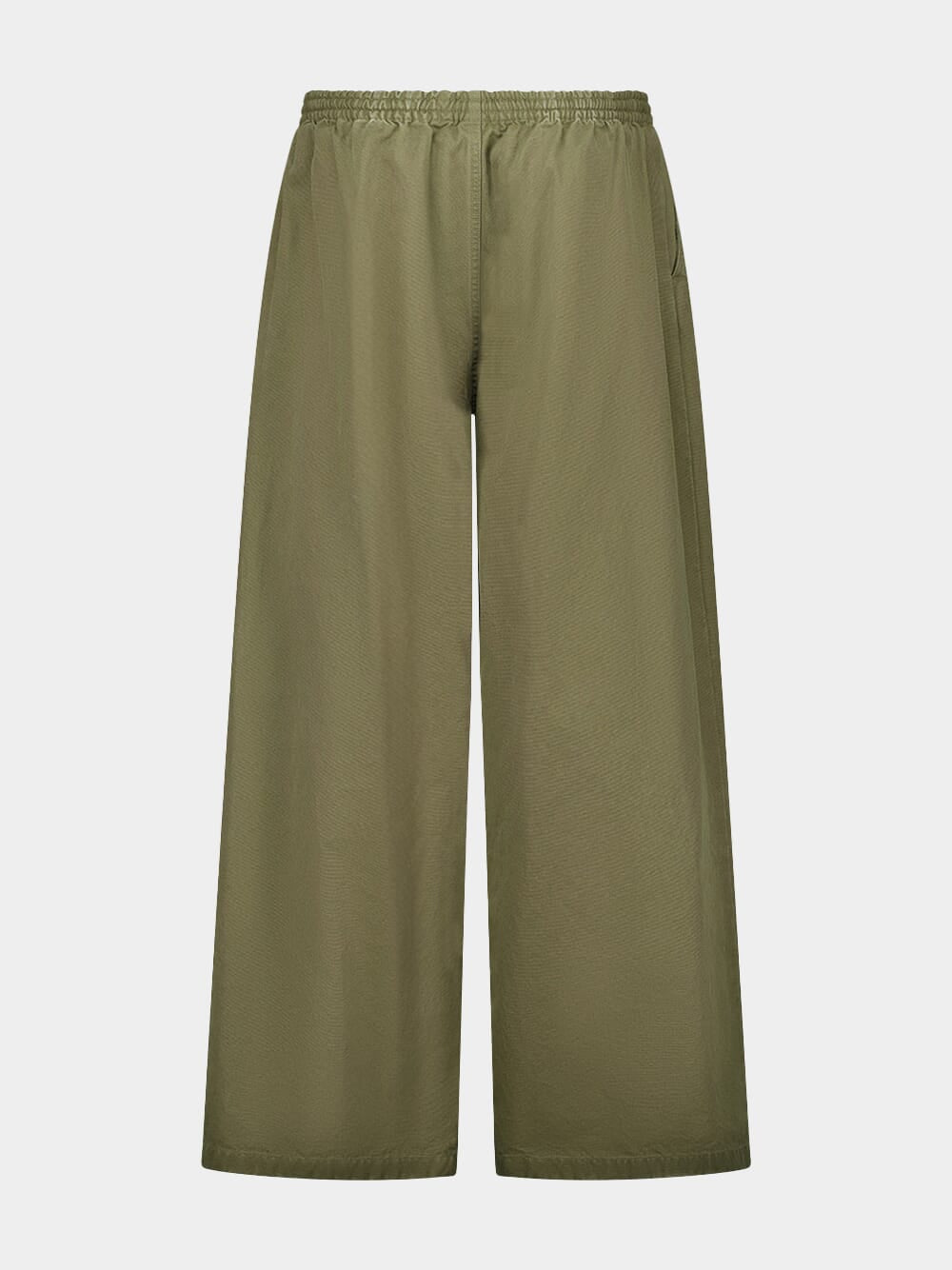 Olive Green Wide-Leg Pants