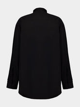 Balenciaga Black Crinkled Fluid Shirt
