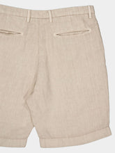 Boglioli Beige Linen Tailored Shorts