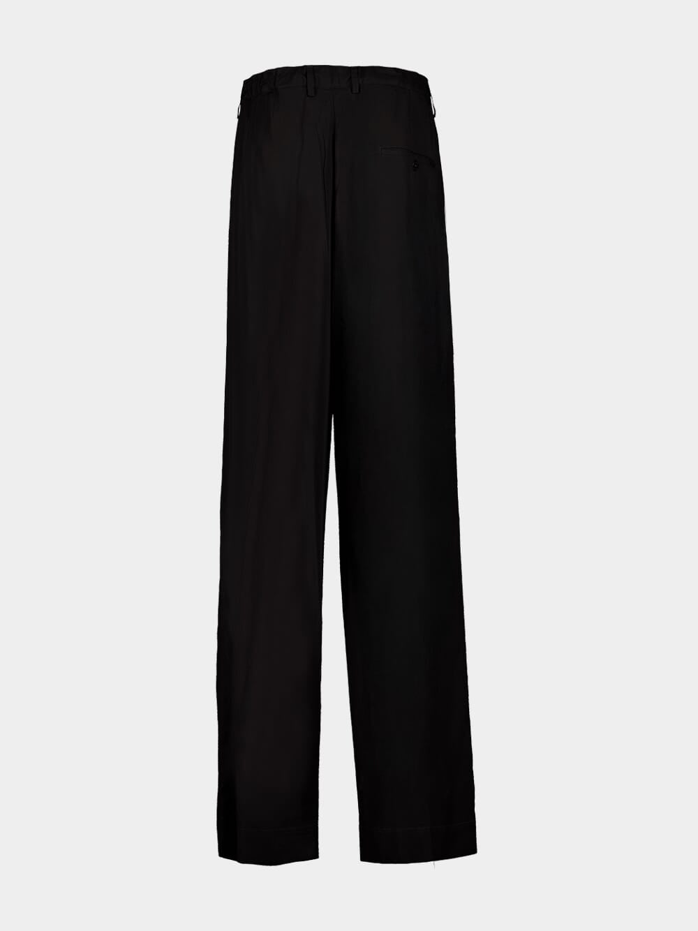 Black Fluid Tailored Pants