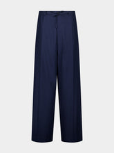 Balenciaga Navy Blue Fluid Tailored Pants