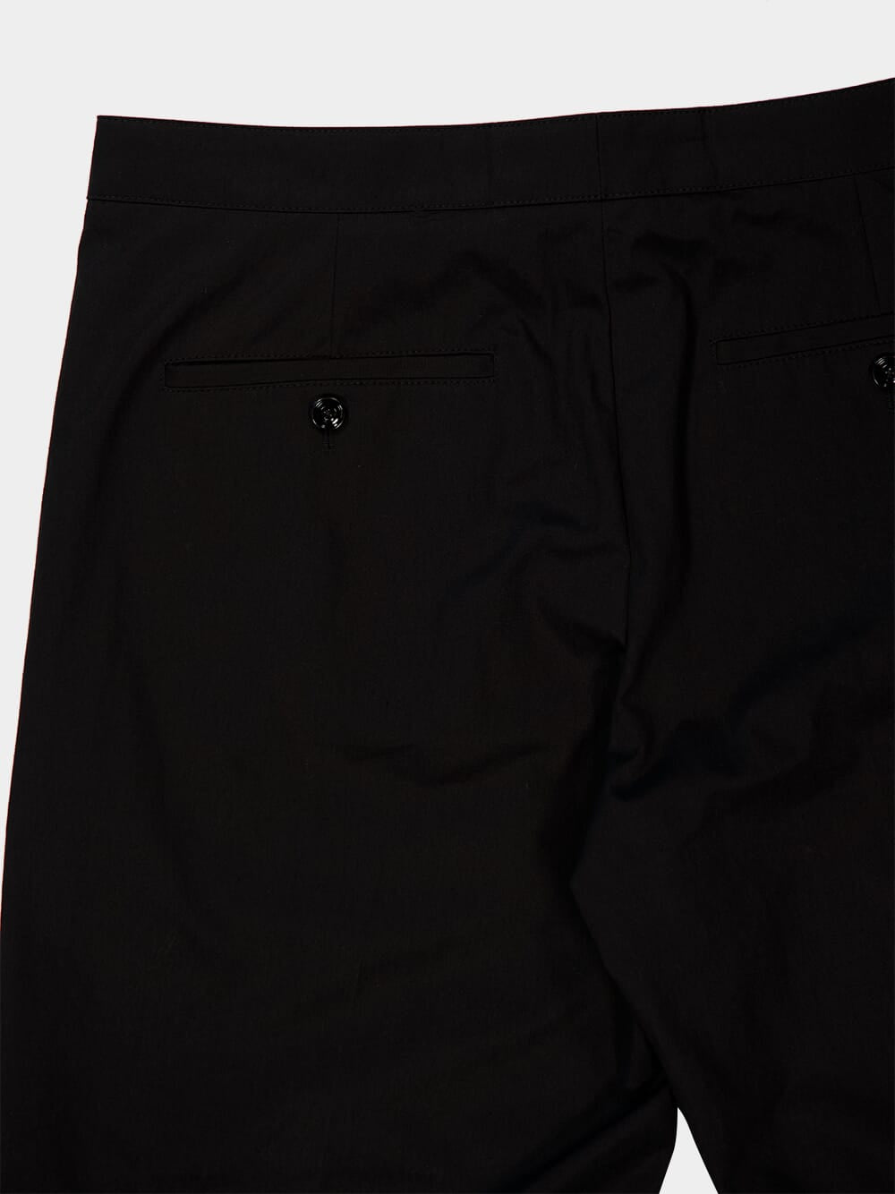 Black Straight-Fit Trousers with Belt