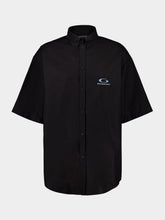 Balenciaga Black Logo-Embroidered Shirt