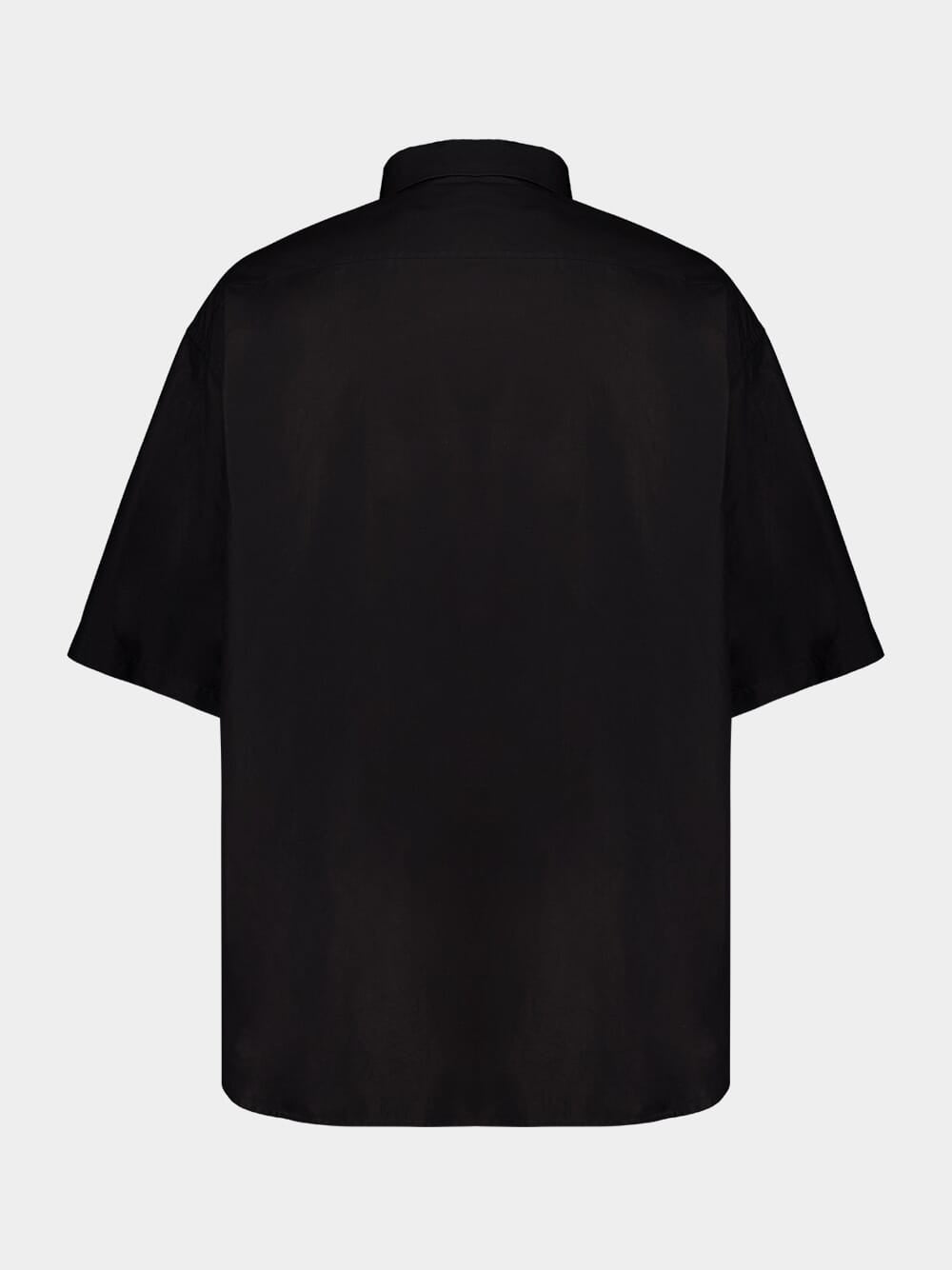 Black Logo-Embroidered Shirt