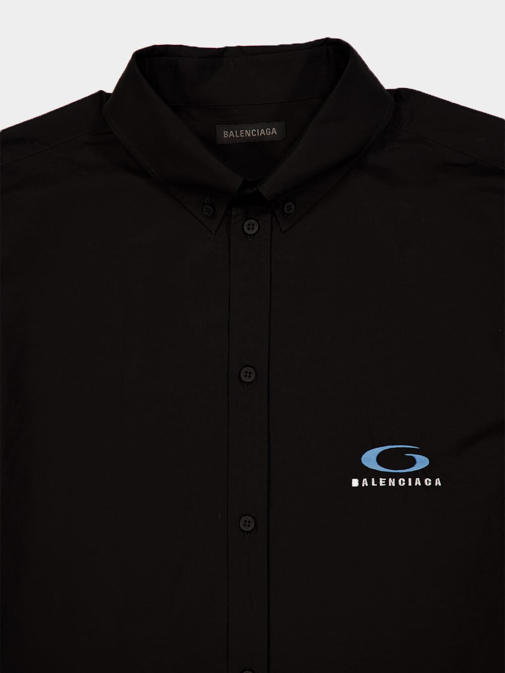 Black Logo-Embroidered Shirt