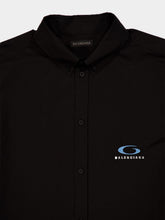 Balenciaga Black Logo-Embroidered Shirt