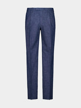 Boglioli Light Blue Cotton Straight Fit Trousers