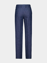 Boglioli Light Blue Cotton Straight Fit Trousers
