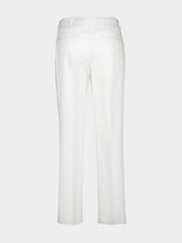 Boglioli White Cotton Straight Fit Trousers