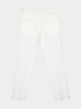 Boglioli White Cotton Straight Fit Trousers