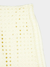 Alémais Cream Woven Fringe Midi Skirt