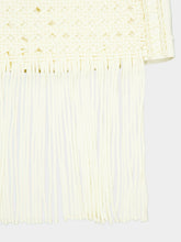Alémais Cream Woven Fringe Midi Skirt